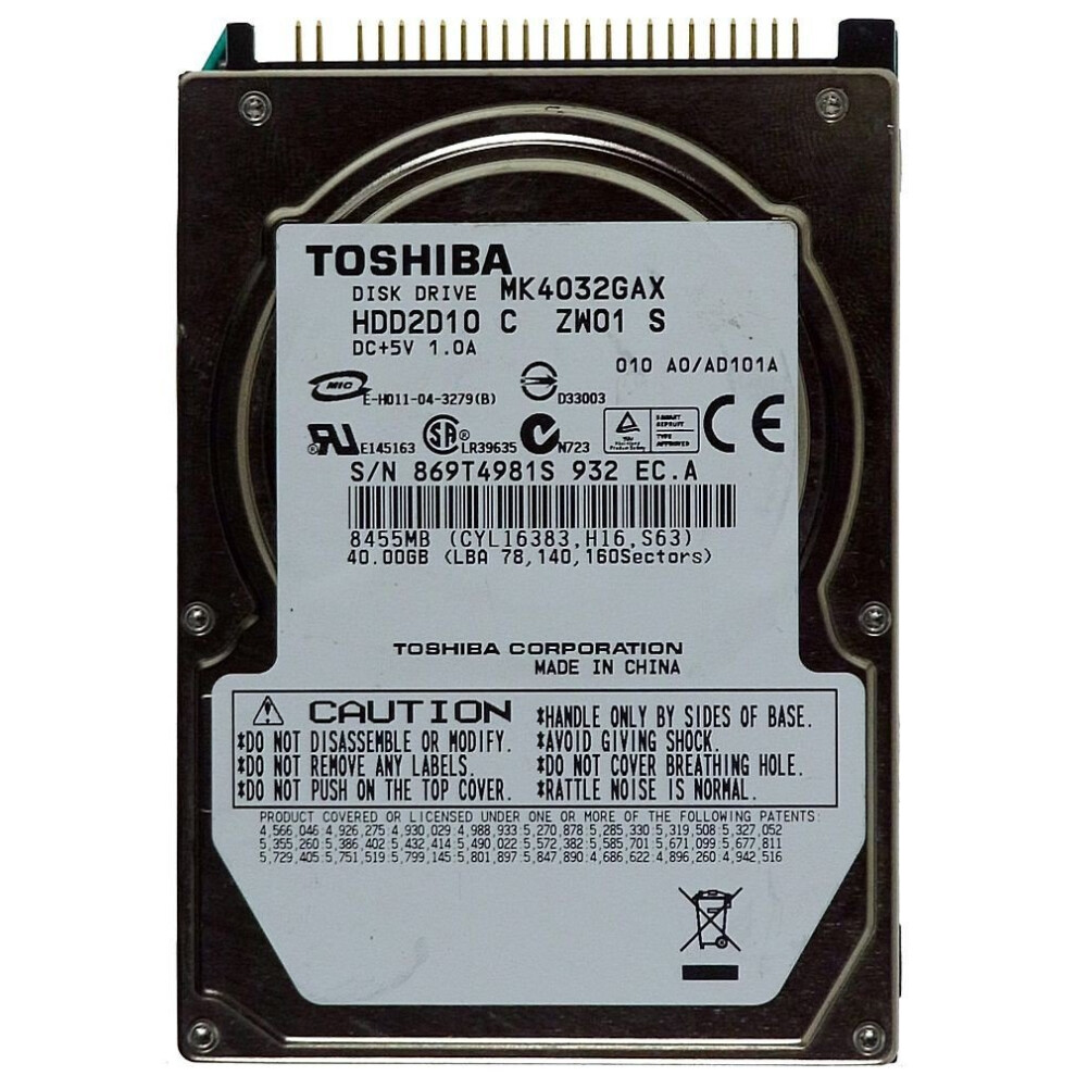 Toshiba MK4032GAX 40GB UDMA/100 5400RPM 8MB 2.5-Inch Notebook Hard Dri