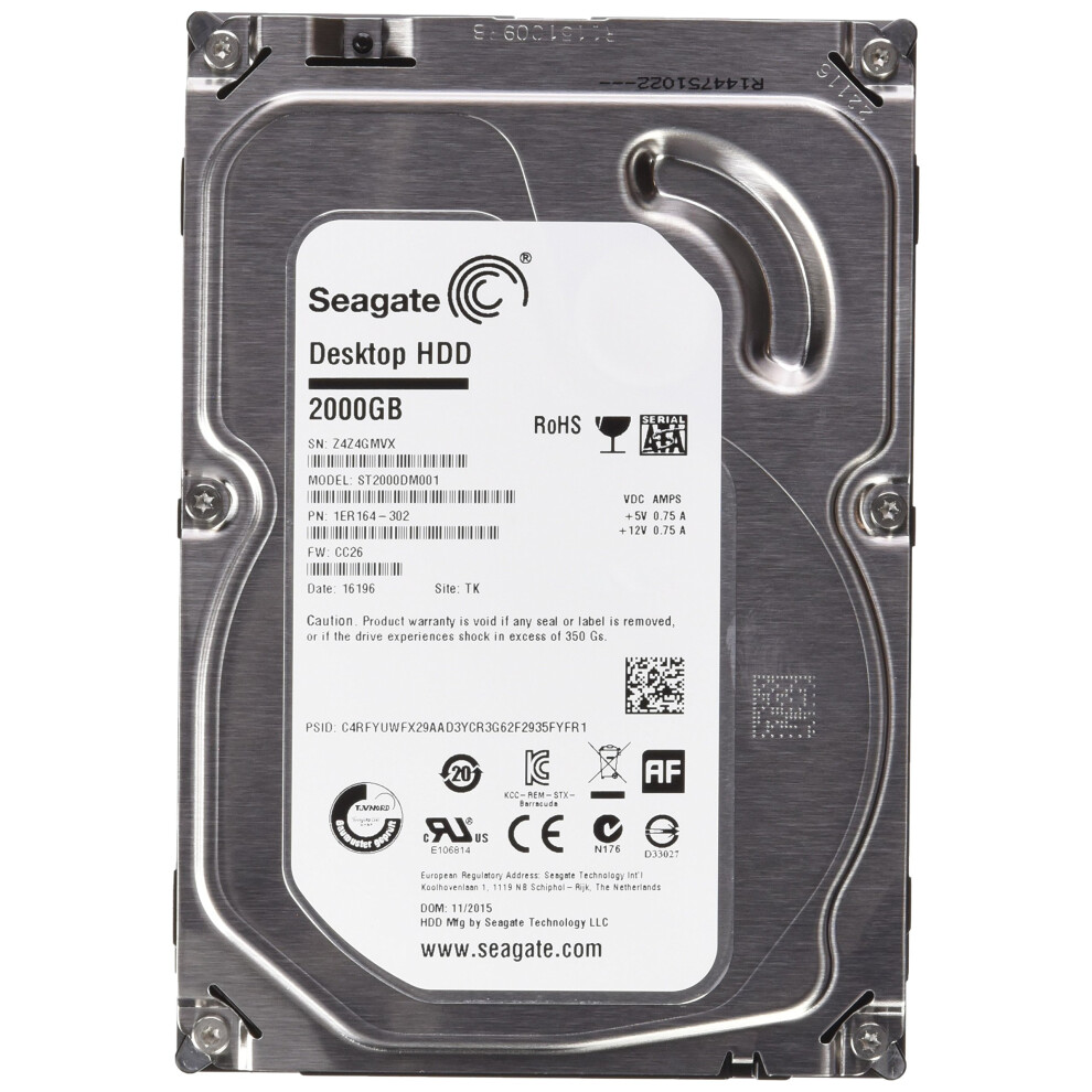 Seagate Barracuda 3.5 Inch 2Tb 7200 Rpm 64Mb 6Gb/S Internal Sata Drive