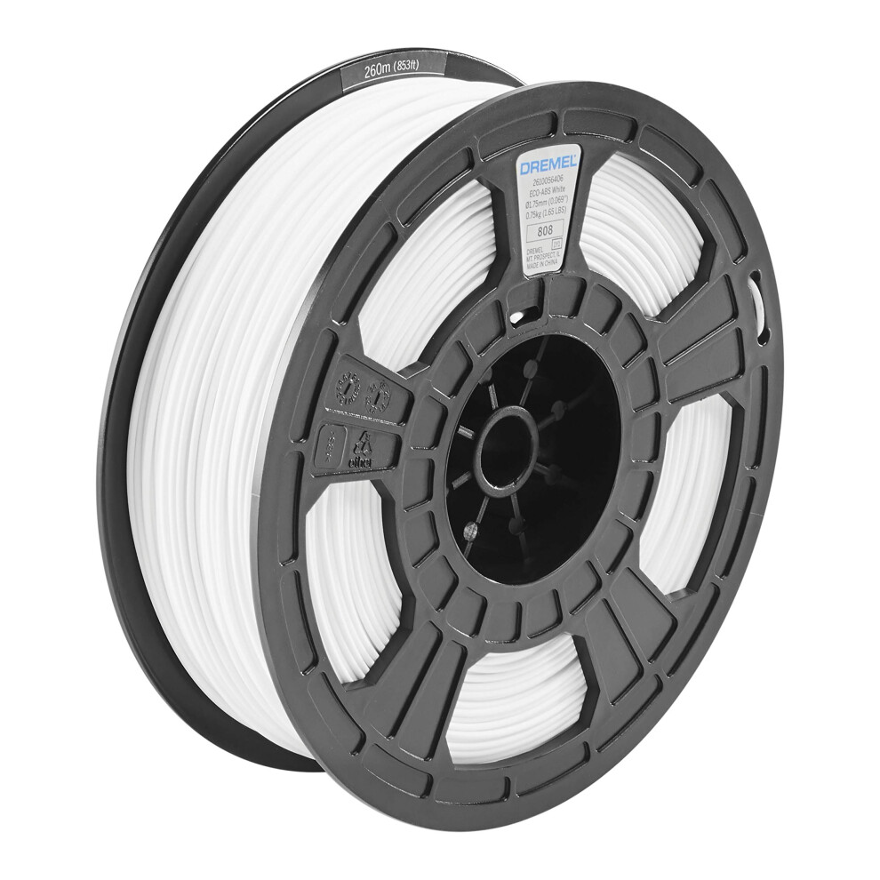 Dremel DigiLab ECO-WHI-01 3D Printer Filament  1.75 mm Diameter  0.75