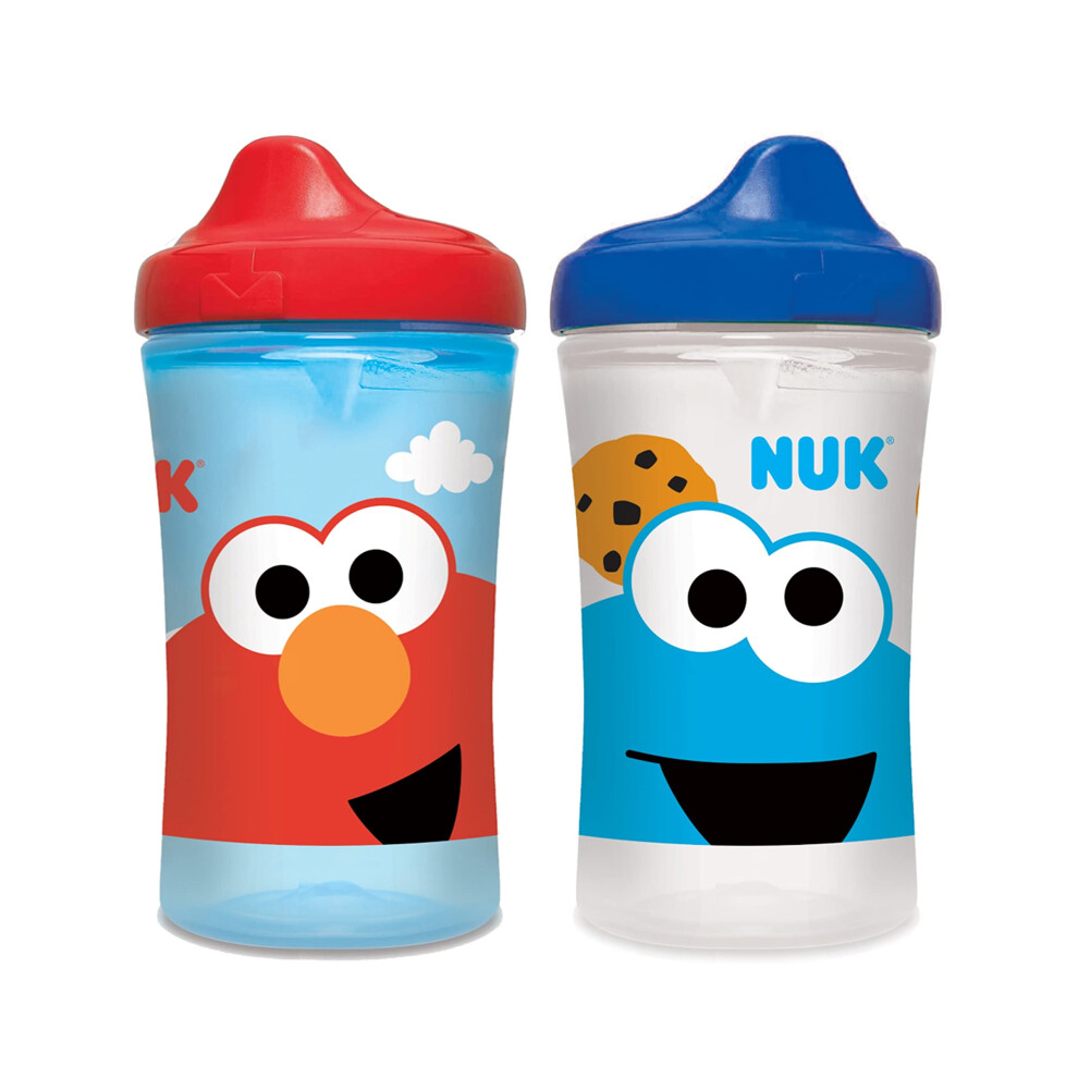 NUK Sesame Street Hard Spout Cup  10 Oz  2 Pack - BPA Free  Spill Proo