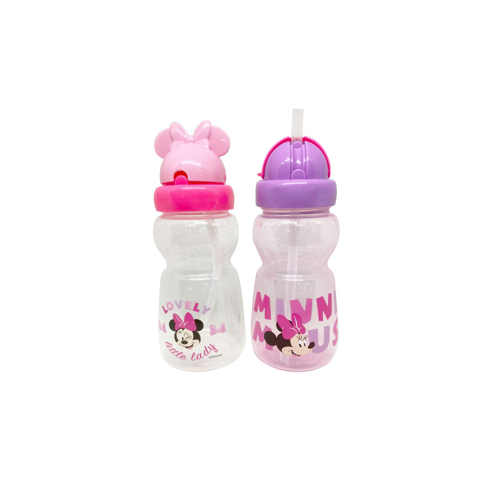 Disney Cudlie Minnie Mouse Baby Girl 2 Pack of 11 Oz Sippers Pop Up St