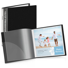 Dunwell 12x12 Binder com mangas - pasta com protetores de folhas transparentes Display 24 Pockets 48 p ginas 12 x 12 portf lio de arte de apresen