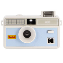 Oplaadbare KODAK i60 35mm camera - Wit/Babyblauw - Groothoeklens 31mm - Inklapbare flitser