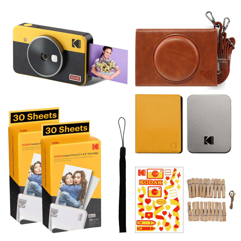 KODAK Mini Shot 2 Retro 4PASS 2-in-1 Instant Digital Camera and Photo