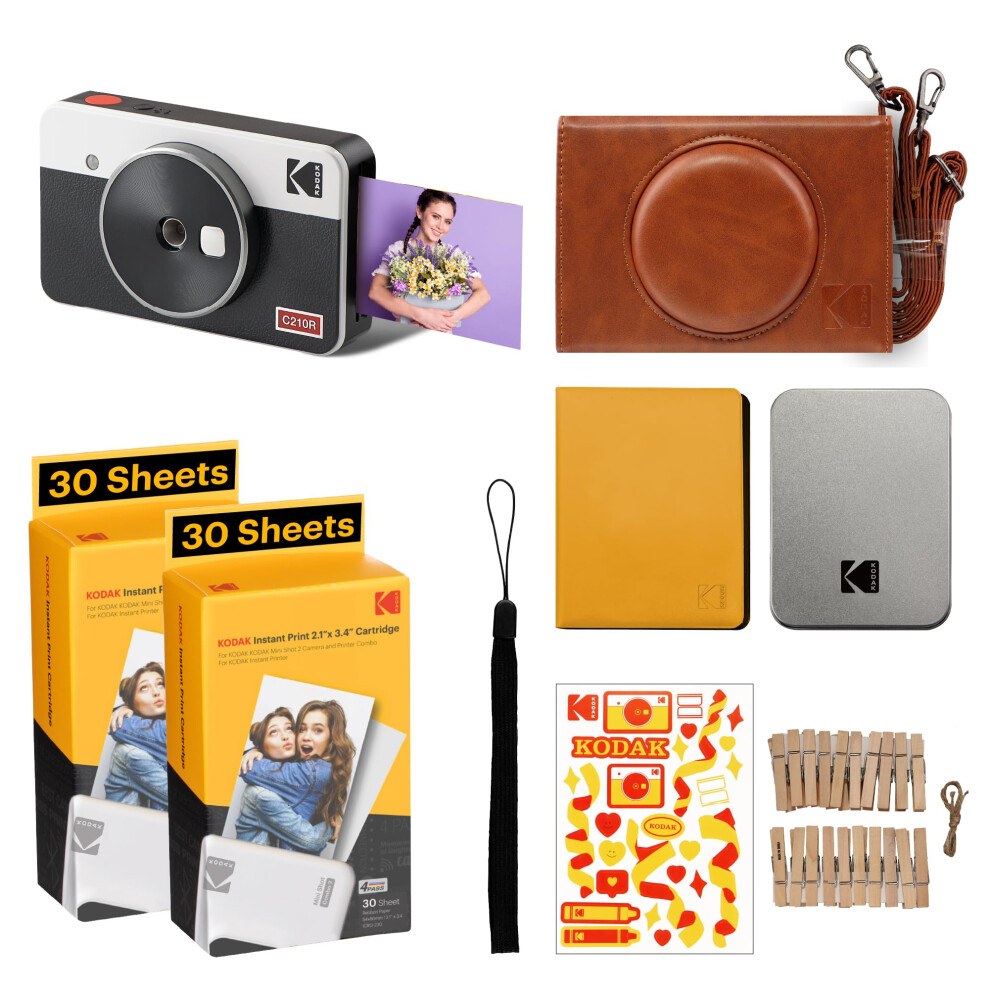 KODAK Mini Shot 2 Retro 4PASS 2-in-1 Instant Digital Camera and Photo