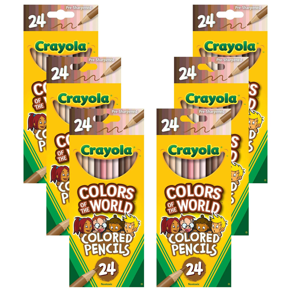 Crayola Colors of the World Bulk Colored Pencil Set - 6 Packs (24ct)