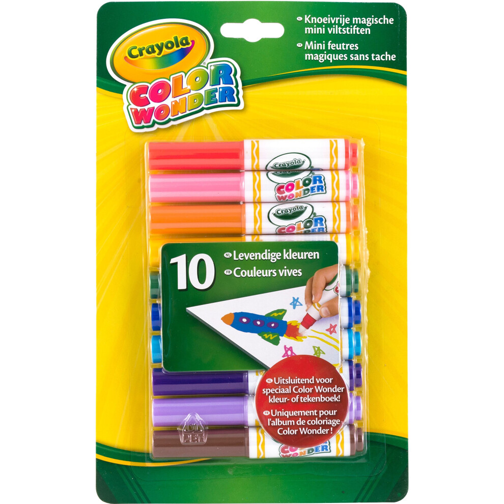 Crayola Color Wonder Markers  Mess Free Coloring  10 Count  Age 3  4