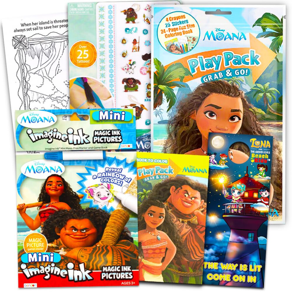 Disney Moana Coloring Book and Activity Set - Moana Coloring Book with