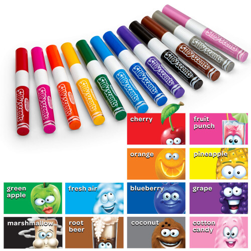 Crayola ???  at???? ?a??ad???? Crayola Silly Scents ??e??  e??? ?a??ad???? ???? 12 te  a???? ??a pa?d?? 2