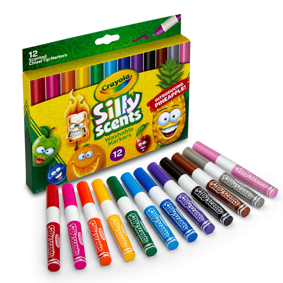 Crayola Silly Scents Scented Markers  Washable Markers  12 Count  Gift