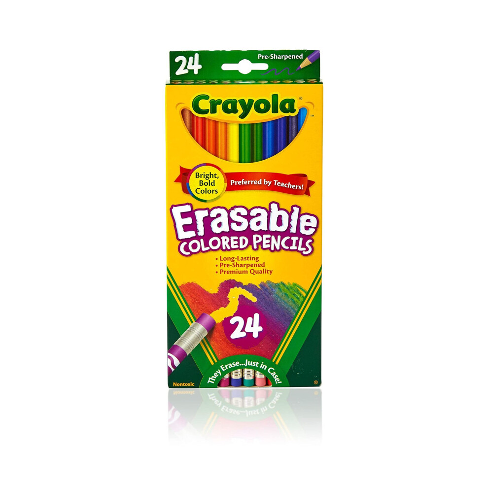 Crayola Erasable Colored Pencils  Kids At Home Activities  24 Count  A