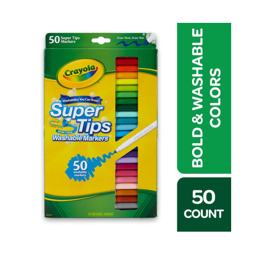 Crayola Crayola Super Tips Waschbare Marker ab 3 Jahren - 50 Stück 1
