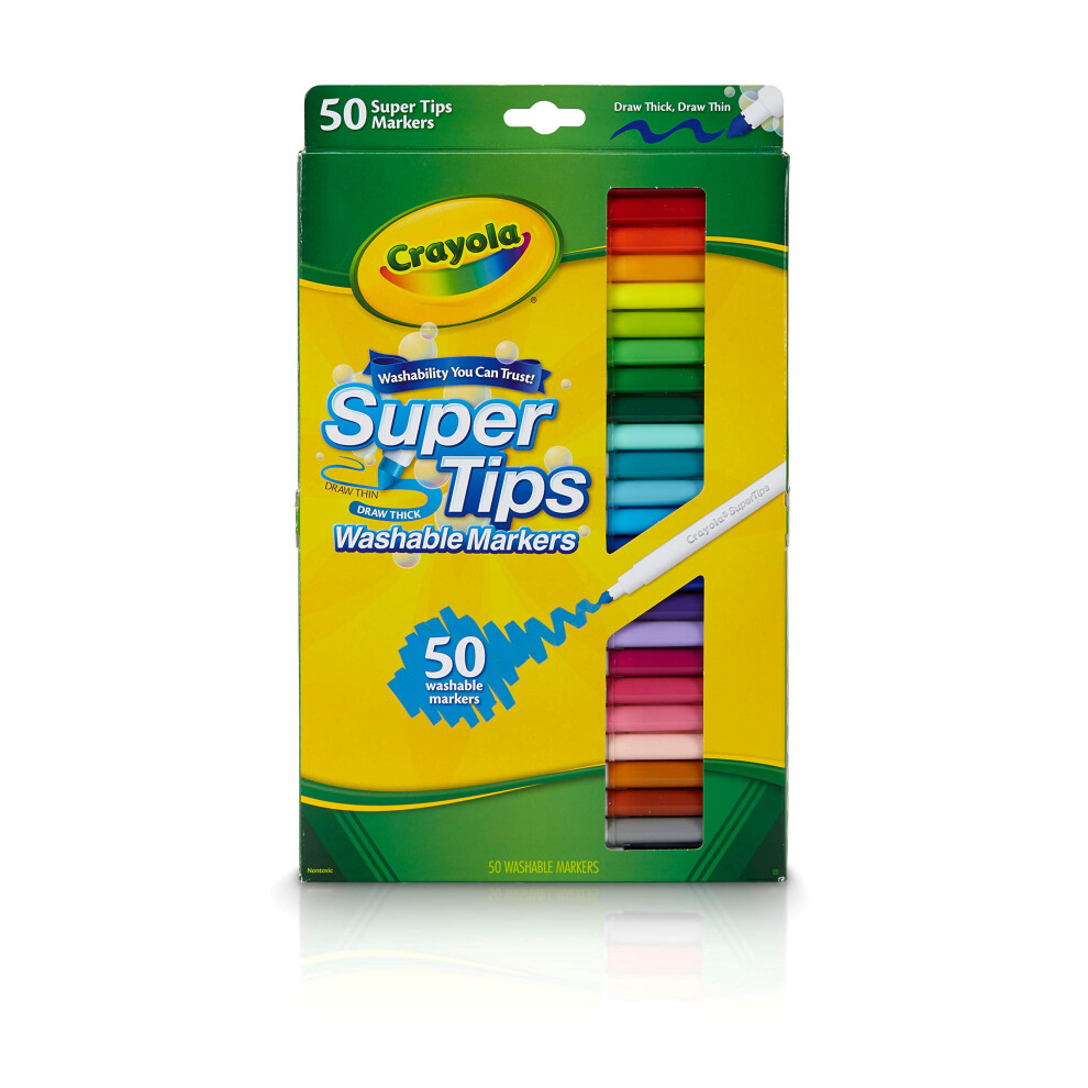 Crayola Super Tips Washable Markers Age 3+ - 50 Count