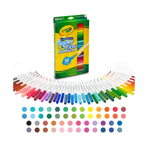 Crayola Crayola Super Tips Waschbare Marker ab 3 Jahren - 50 Stück 2