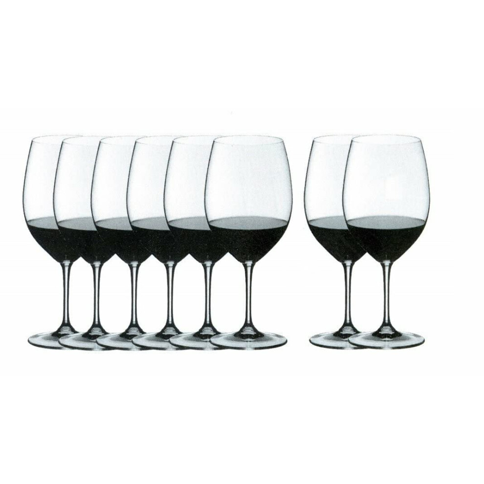 Riedel VINUM Bordeaux/Merlot/Cabernet Wine Glasses  Pay for 6 get 8  2