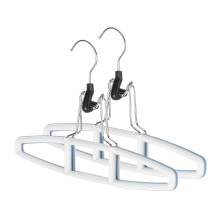 Whitmor Sure-Grip Hanger Collection Slack Hangers  Set of 2 White