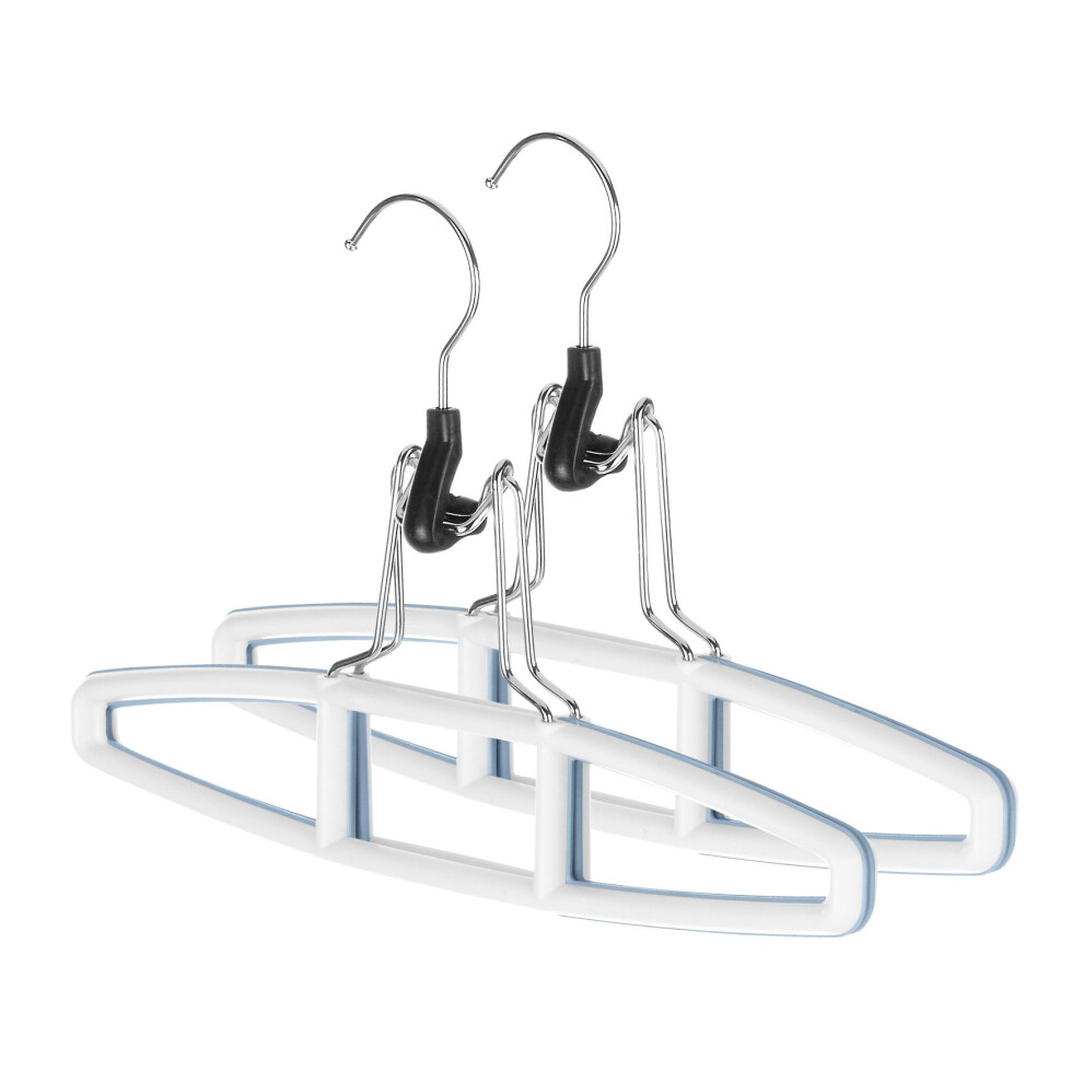 Whitmor Sure-Grip Hanger Collection Slack Hangers Set Of 2 White