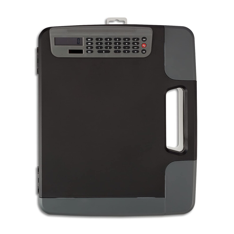 Staples 1671416 Portable Clipboard with Calculator HVY Duty Black 14 3