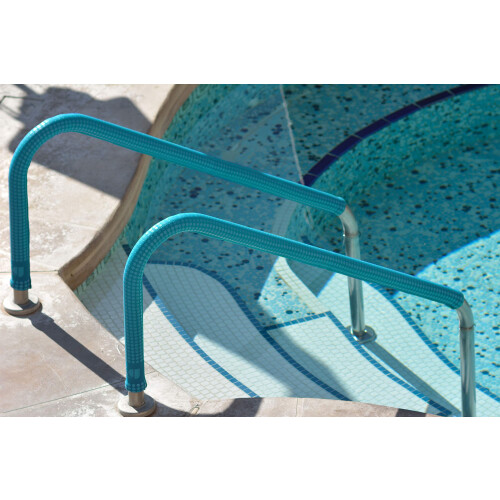 Indian Teal KoolGrips Άνετη Λαβή Σκαλοπατιού Πισίνας και Σπα - 4 πόδια (διάμετρος 1,9 ιντσών) 1