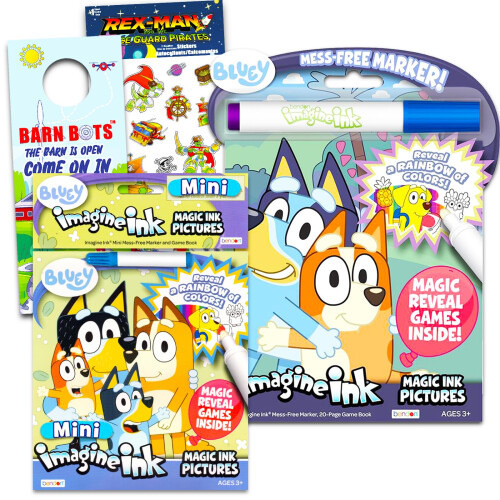 Disney Bluey Magic Ink Coloring Book Set Kids Toddlers - Bundle with 2 ...