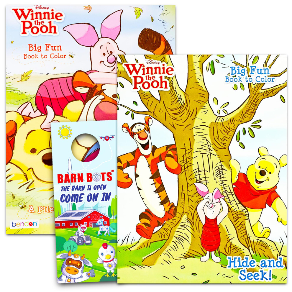 Disney Winnie the Pooh Big Fun Book to Color (Set of 2)