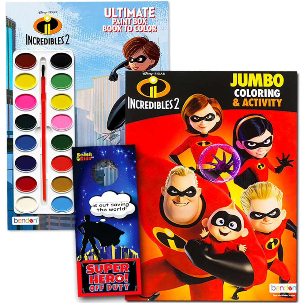 Disney Incredibles Coloring and Activity Set - Bundle with 2 The Incre