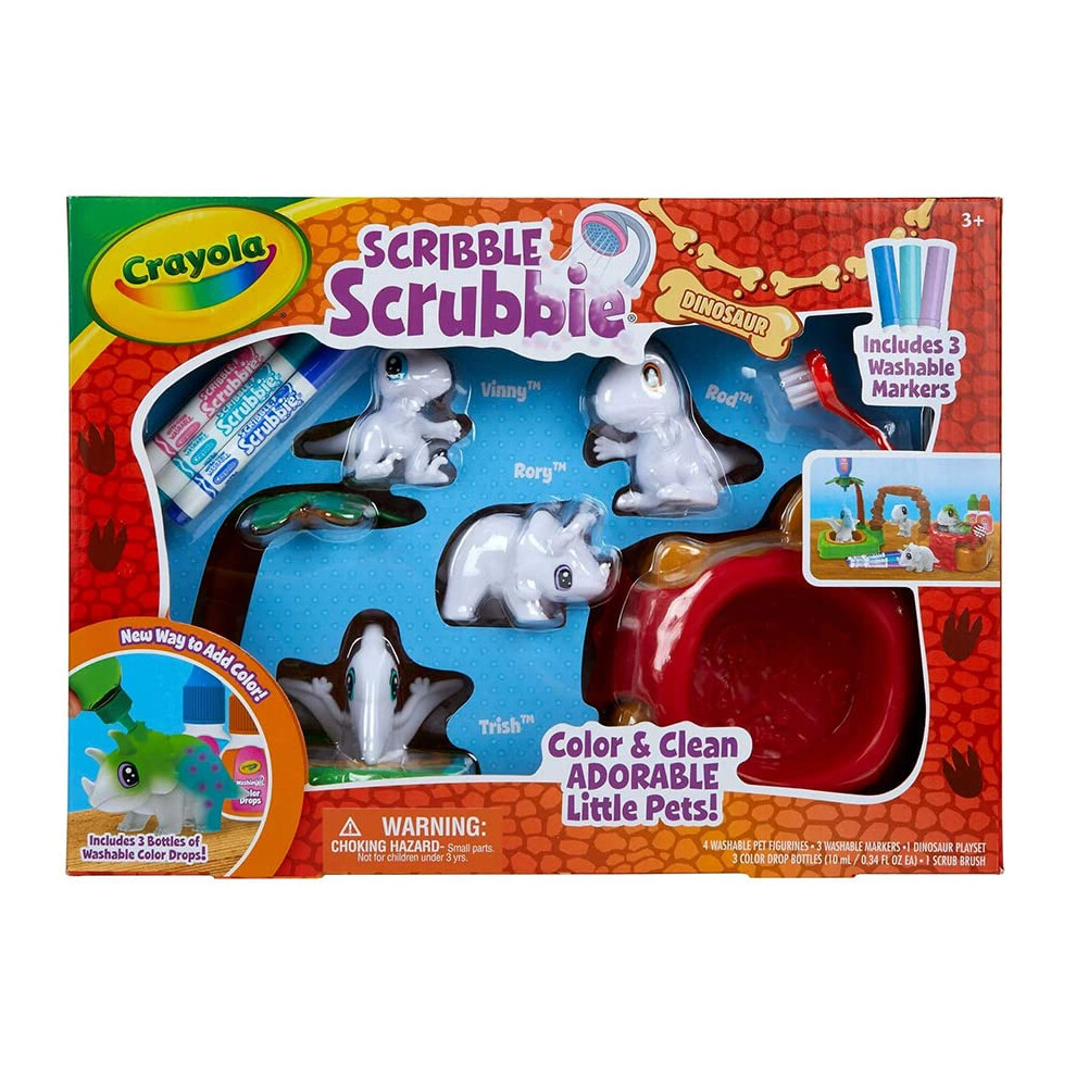 Crayola Scribble Scrubbie Pets Dinosaur Set Arts & Crafts for Ages 3 t