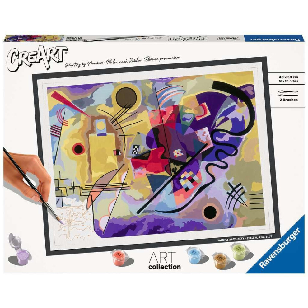 Ravensburger Kandinsky: Yellow-Red-Blue Paint by Numbers Kit for Adult