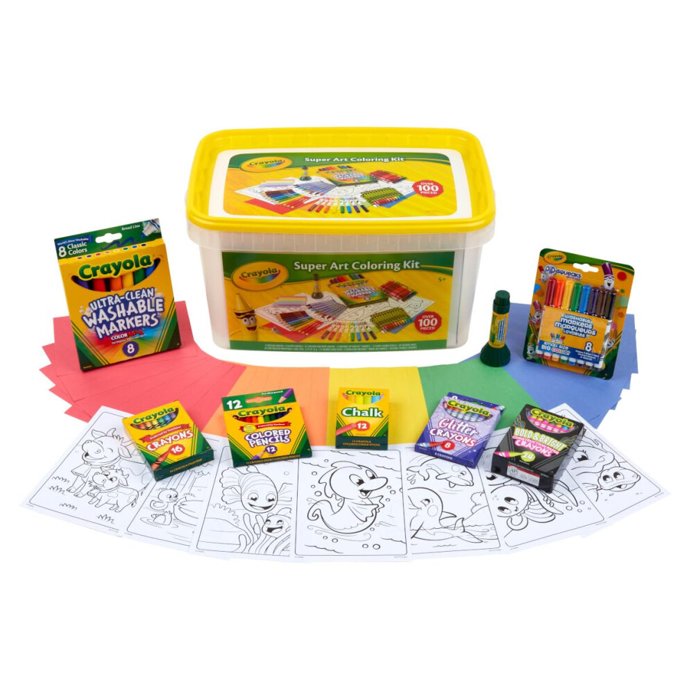 Crayola Super Art Coloring Kit (100+ Pcs)  Arts & Crafts Set for Kids