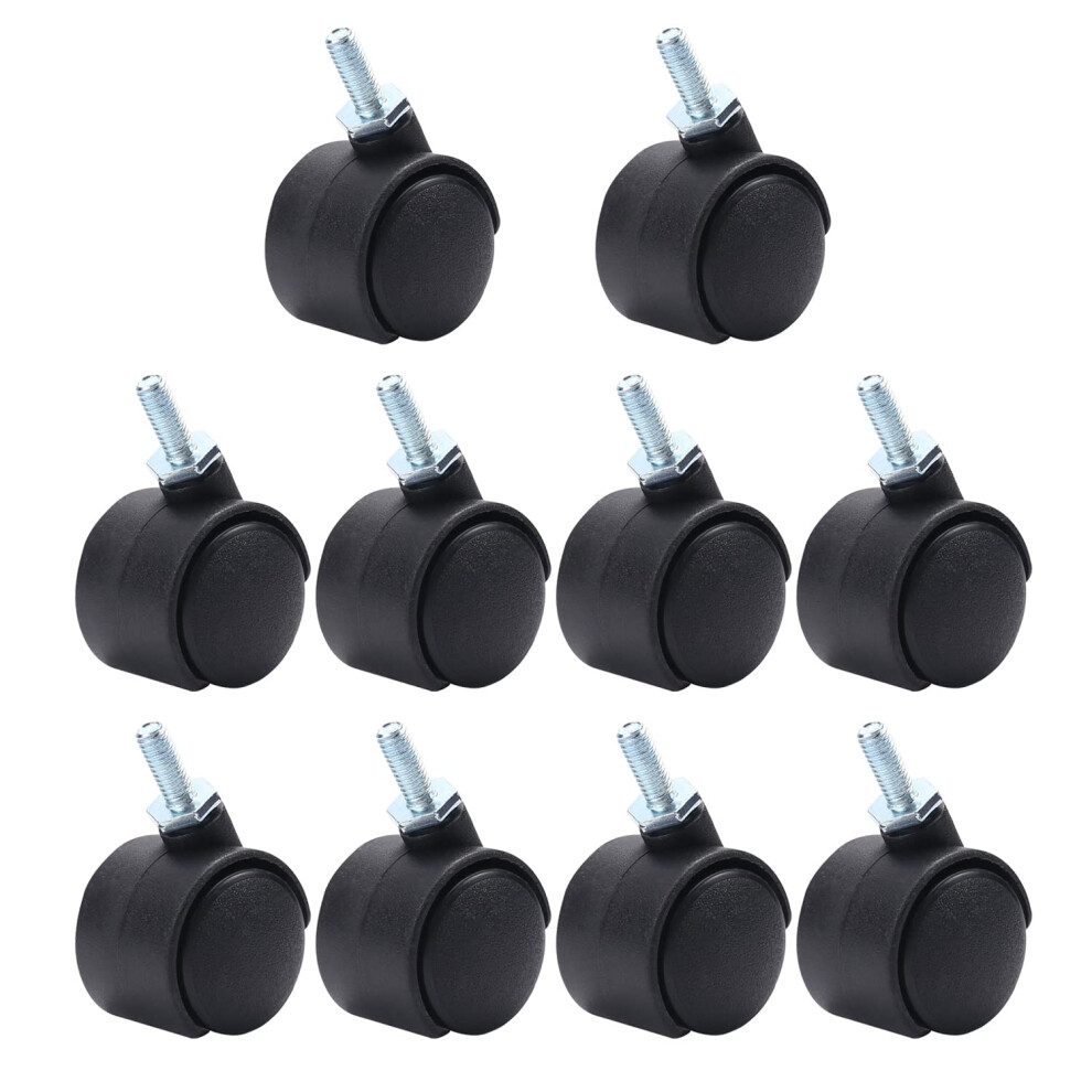 Mromax 1.14 Inch Wheel Dia Pp Swivel Caster Wheels Plastic 360 Degree 889325479933