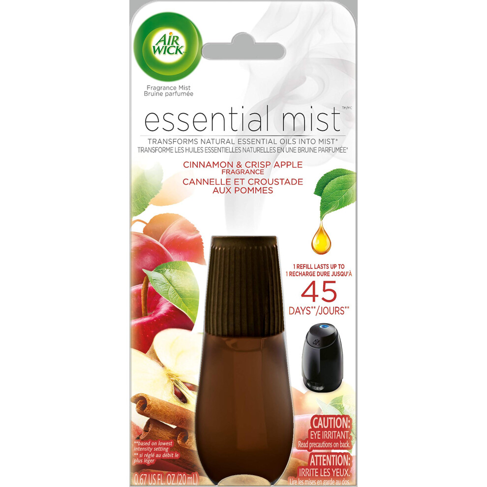 Air Wick Essential Oils Diffuser Mist Refill  Cinnamon and Crisp Apple