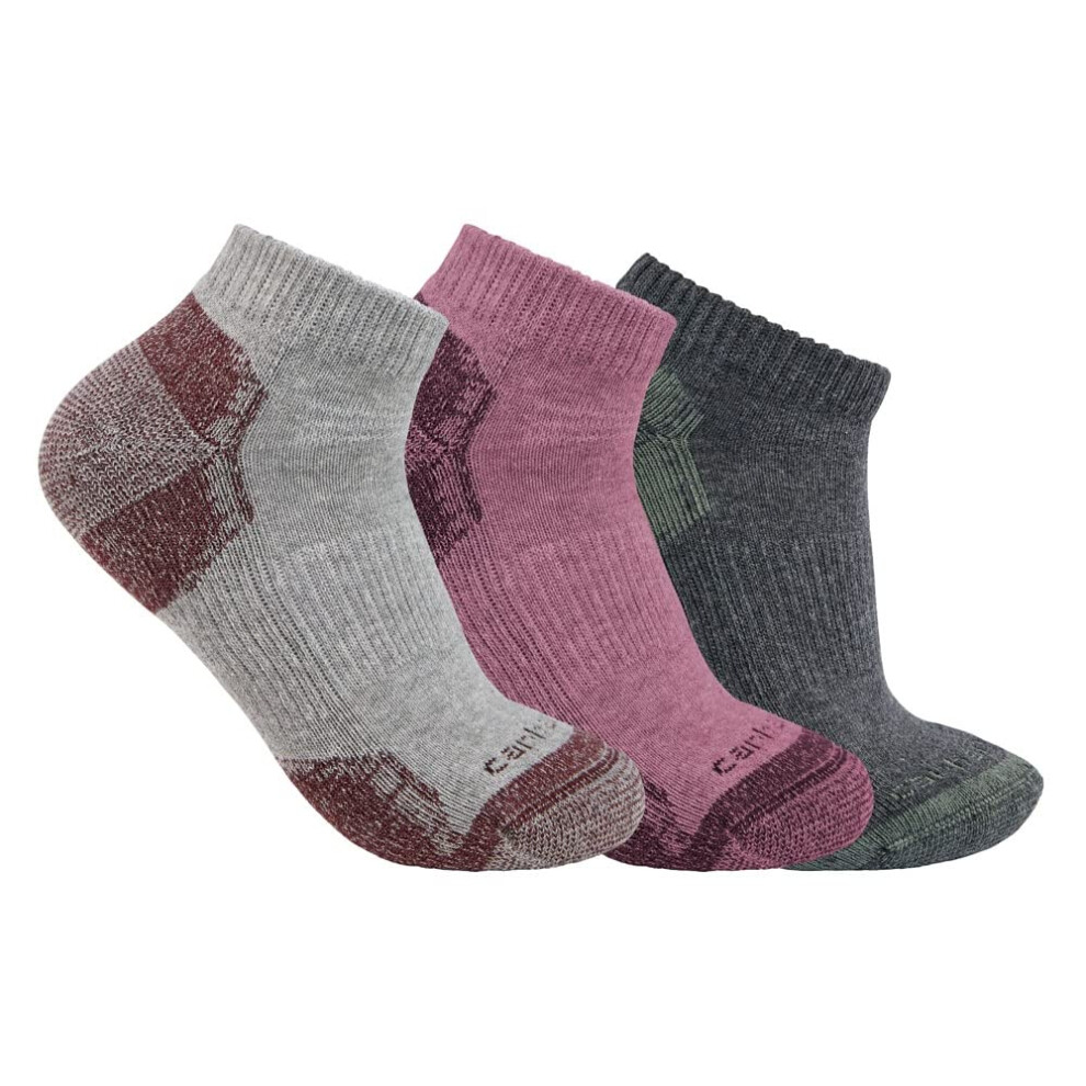 Carhartt Women's Midweight Cotton Blend Sock 3 Pack  ASSORTED2  Medium