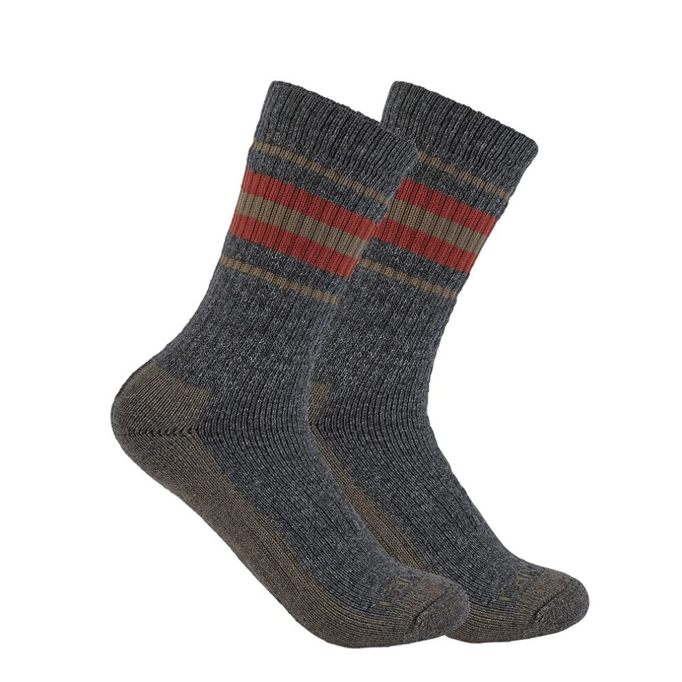 Carhartt Women's Heavyweight Synthetic-Wool Blend Crew Sock 2 Pack  Mo