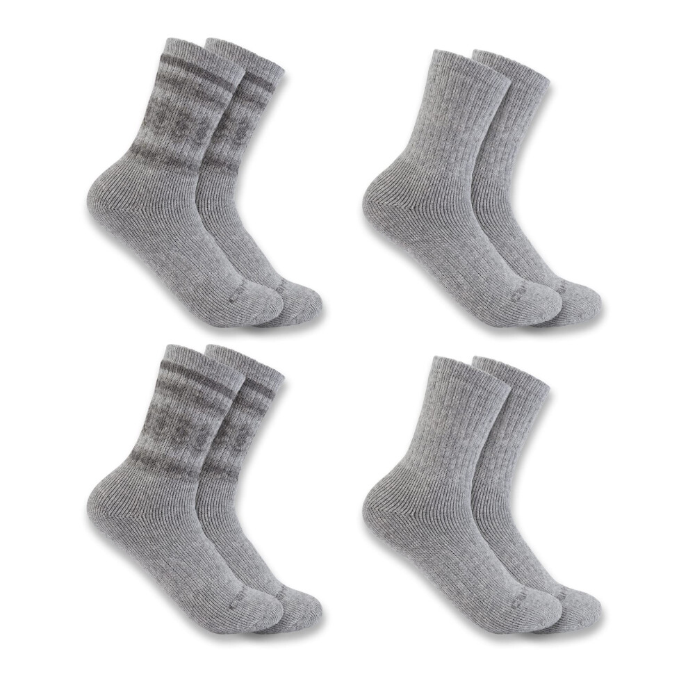 Carhartt Women's Heavyweight Synthetic-Wool Blend Crew Sock 4 Pack  As