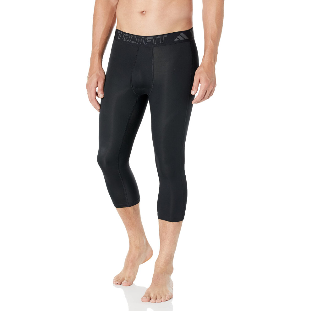 adidas Men's Techfit AEROREADY Training 3/4 Tights  Black  Small