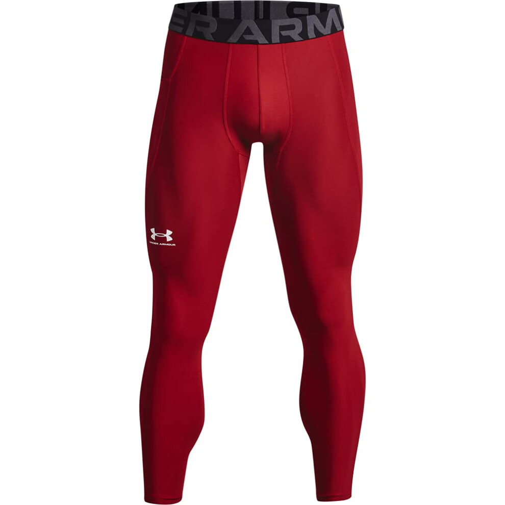 Under Armour Men's HeatGear Armour Leggings  Flawless (834)/White  Sma