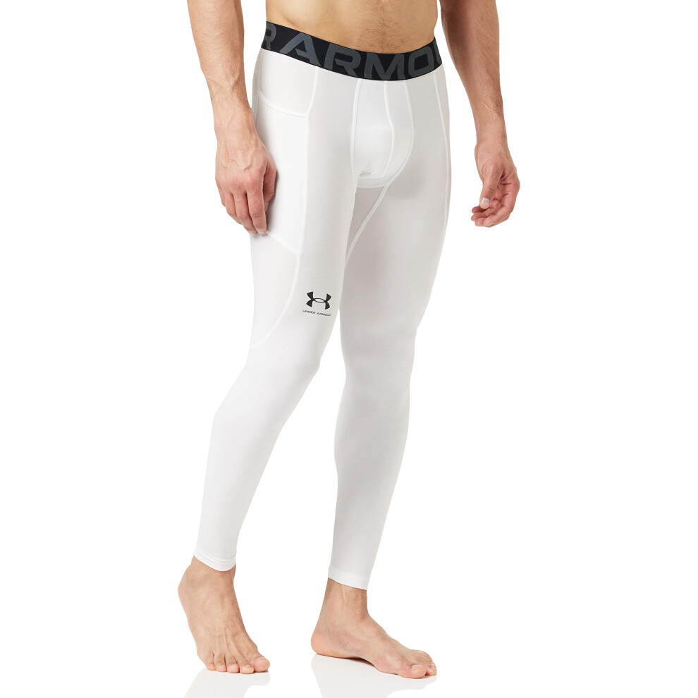 Under Armour Men's HeatGear Armour Leggings  White (100)/Black  3X-Lar