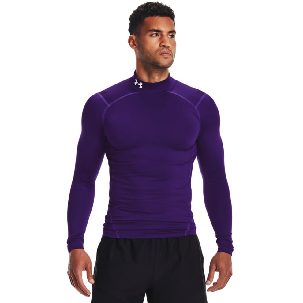 Under Armour Men's ColdGear Armour Compression Mock  Purple (500)/Whit