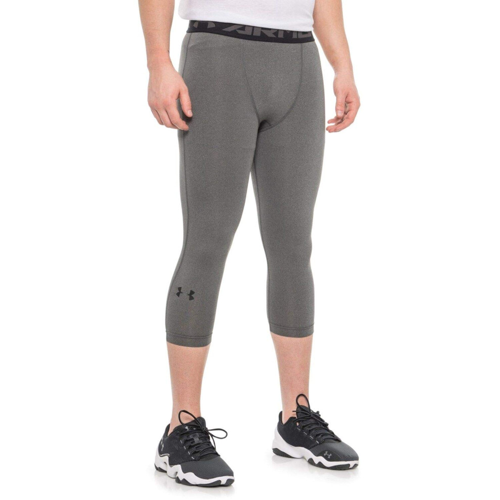 Under Armour Men's HeatGear Armour  Compression Leggings  Grey  Medium