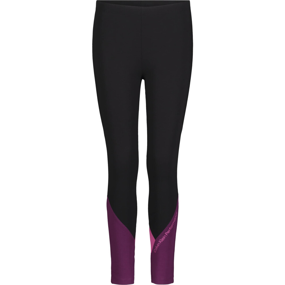 Calvin Klein Girls' Legacy Performance Leggings  Colorblock Black  8-1