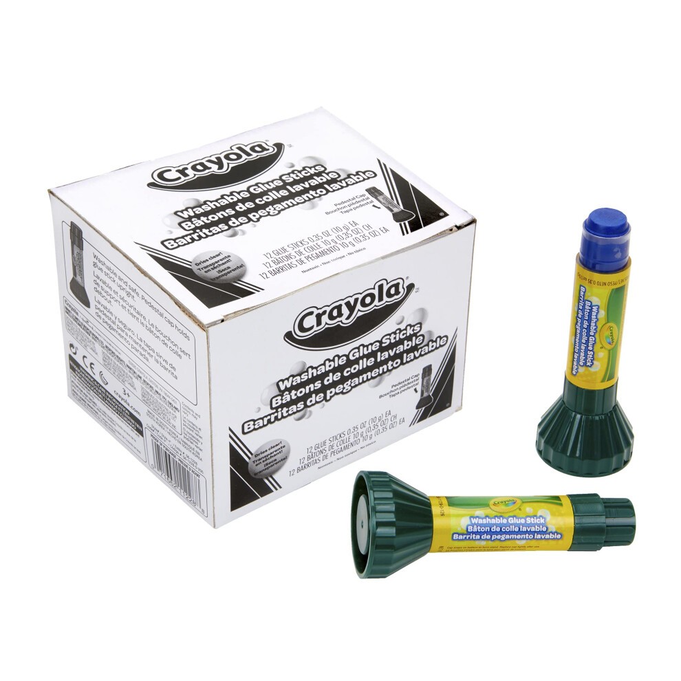 Crayola; Washable Glue Sticks; Art Tools; 12 ct.; Great for Classroom