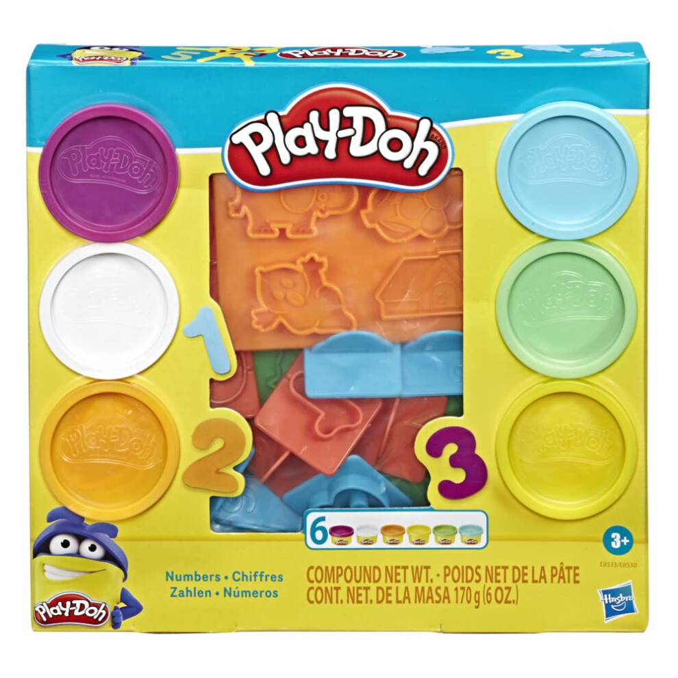 Hasbro Play-Doh Fundamentals - 10 Numbers plus Multiple Shape Stamper