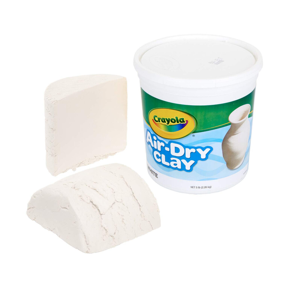 Crayola Air Dry Clay  White  5Lb Bucket  No Bake Clay for Kids  Gift