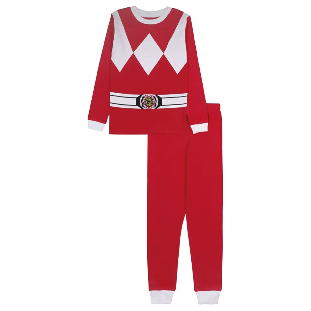 Power Rangers Boys Red Ranger 2-Piece Snug-Fit Cotton Pajamas Set  RED