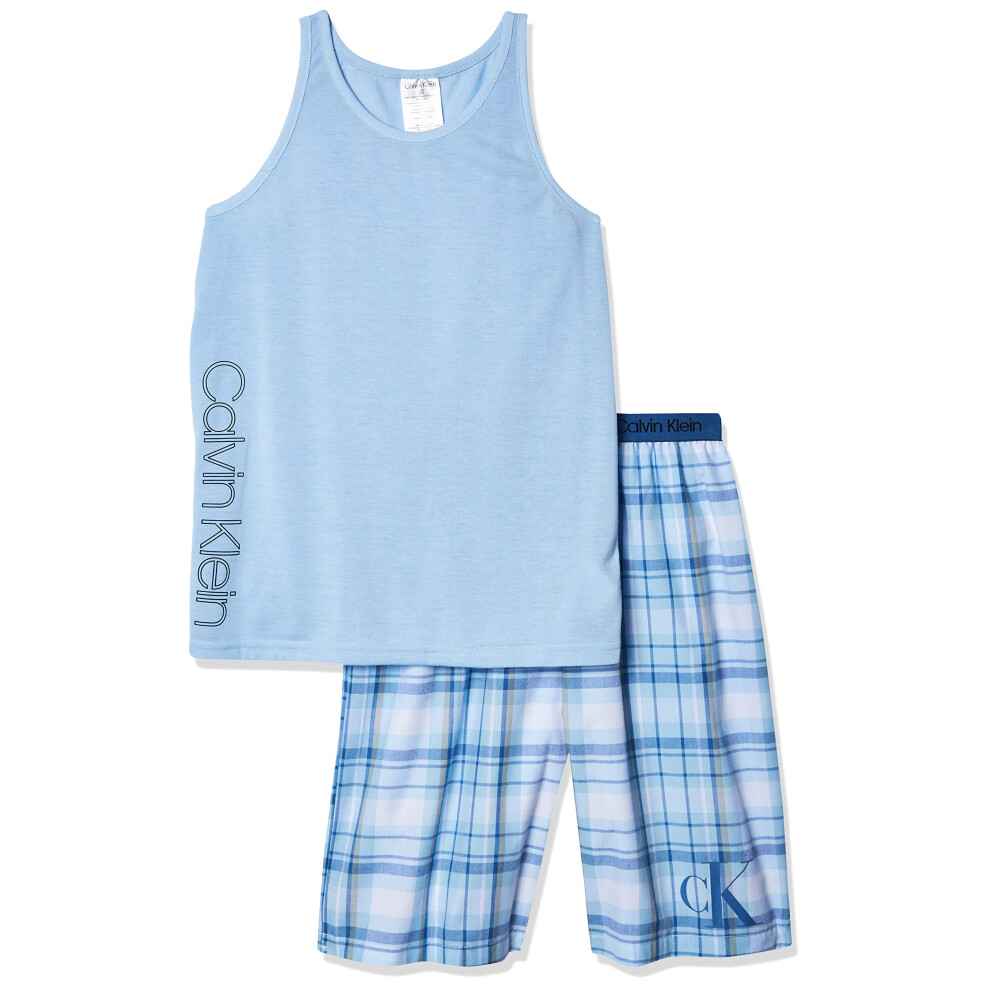 Calvin Klein Boys' Little 2 Piece Sleepwear Top and Bottom Pajama Set