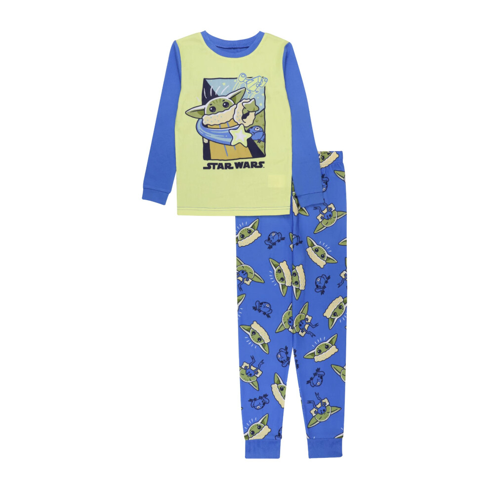 STAR WARS Boys' 2-Piece Loose-Fit Pajamas Set  Grogu The Force  6