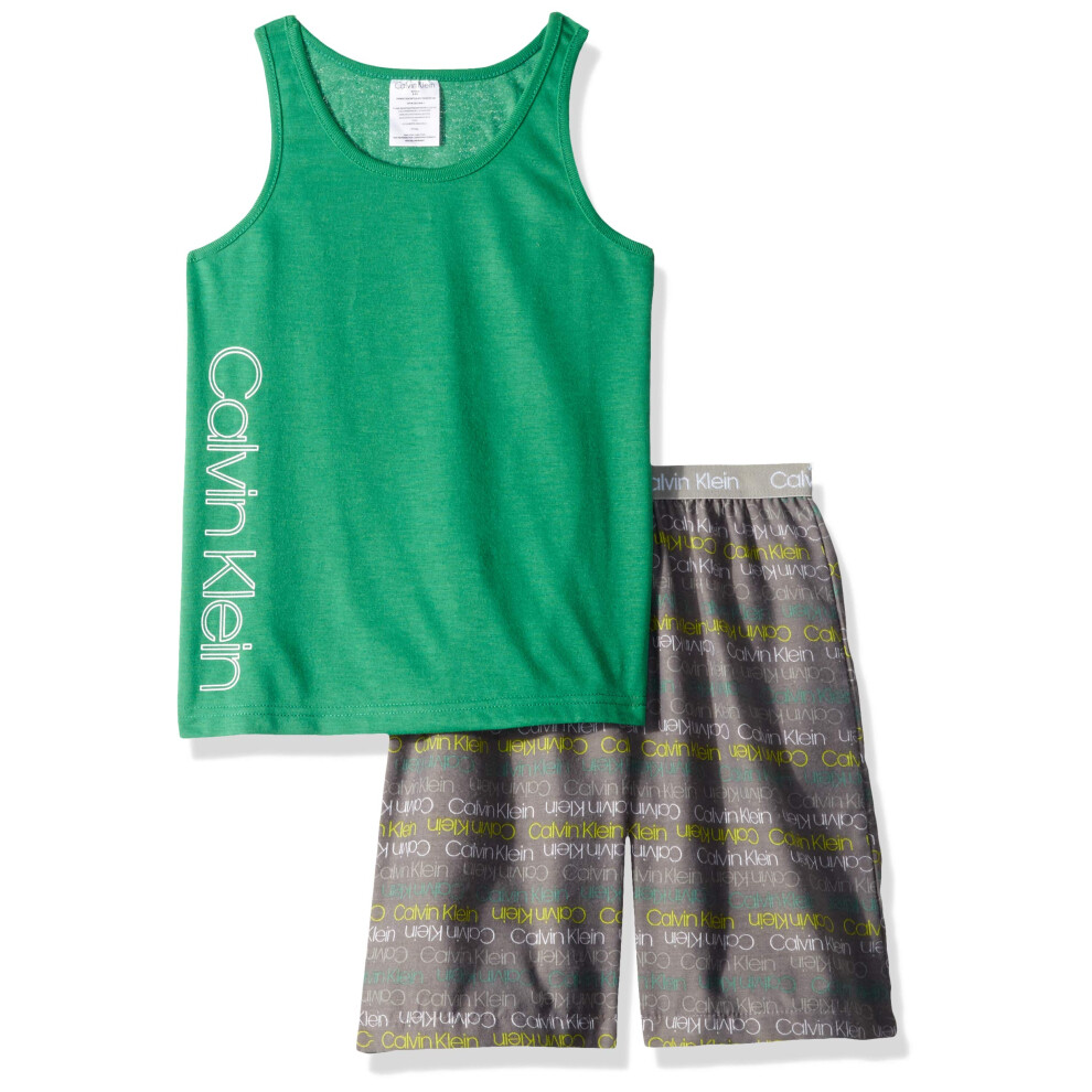 Calvin Klein Boys' Little 2 Piece Sleepwear Top and Bottom Pajama Set