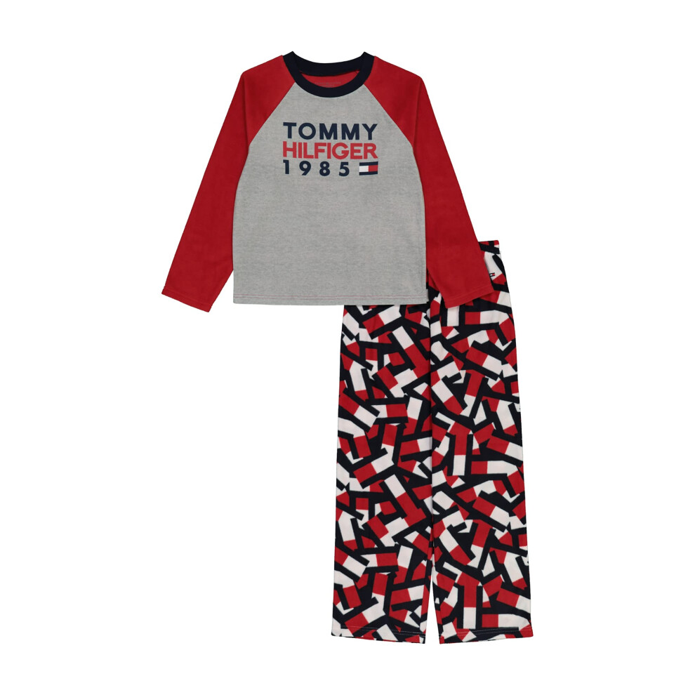 Tommy Hilfiger Boys' 2-Piece Loose-fit Pajamas Set  TOMMY 1985  L12/14