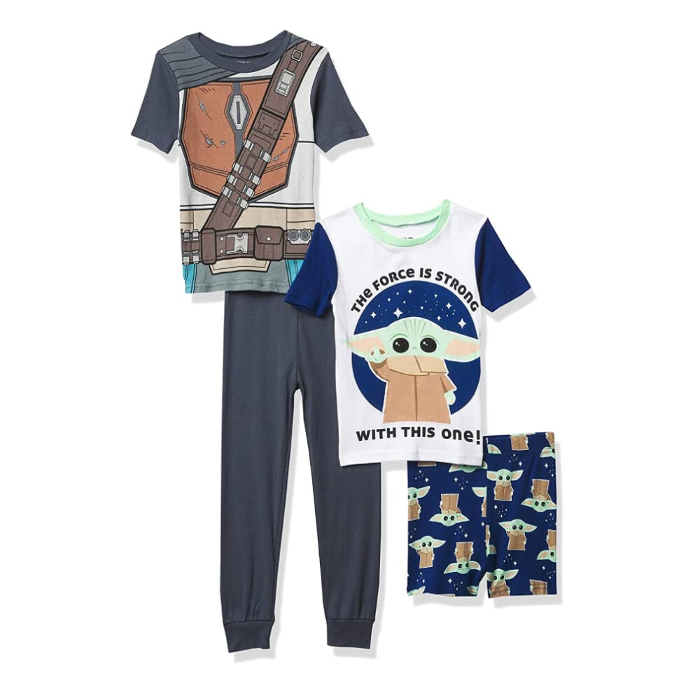 STAR WARS Boys 4-Piece Snug-Fit Cotton Pajama Set  COSPLAY  8