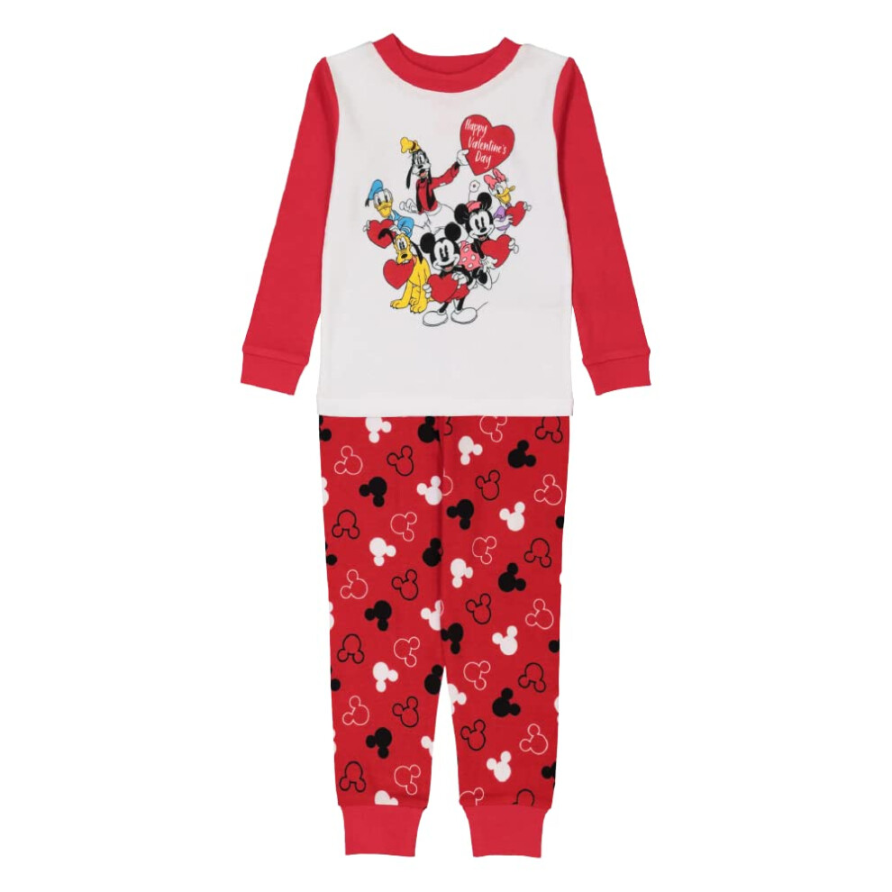 Disney Boys' Mickey Mouse 2-Piece Snug-Fit Cotton Pajamas Set  VALENTI